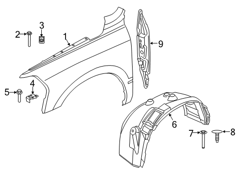 2023 Ram 3500 Fender & Components Diagram