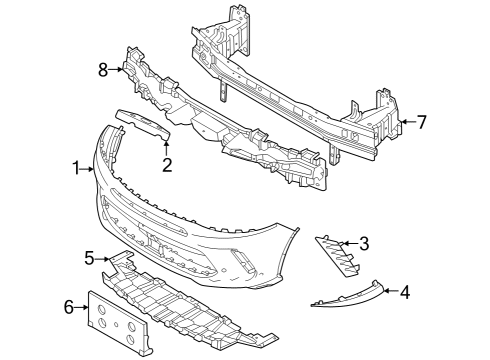 2023 Dodge Hornet BRACKET-LICENSE PLATE Diagram for 68622465AA