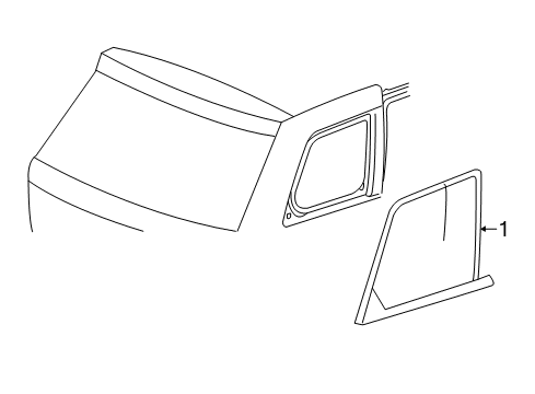 2022 Jeep Grand Cherokee WK Glass & Hardware - Quarter Panel Diagram