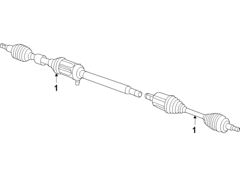 2022 Chrysler Pacifica Front Axle, Drive Axles Diagram