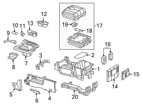 2021 Ram 1500 Classic Center Console Diagram 2