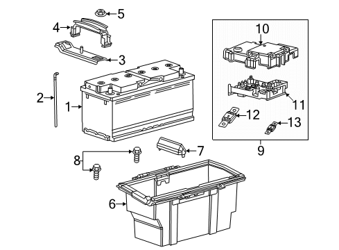 2022 Ram ProMaster 2500 TRAY-BATTERY Diagram for 68547443AA