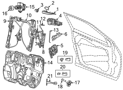 2014 Dodge Dart EXTERIOR DOOR Diagram for 1SZ26GW7AH