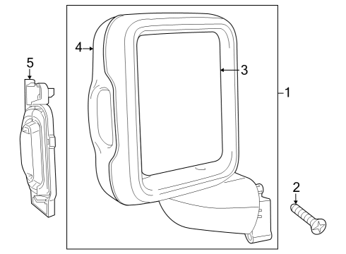 2022 Jeep Gladiator Mirrors Diagram 3