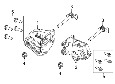 2022 Ram 2500 Engine & Trans Mounting Diagram 1