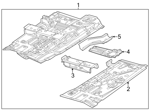 2023 Dodge Hornet Floor & Rails Diagram