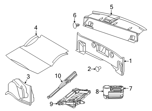 2023 Dodge Challenger Interior Trim - Rear Body Diagram