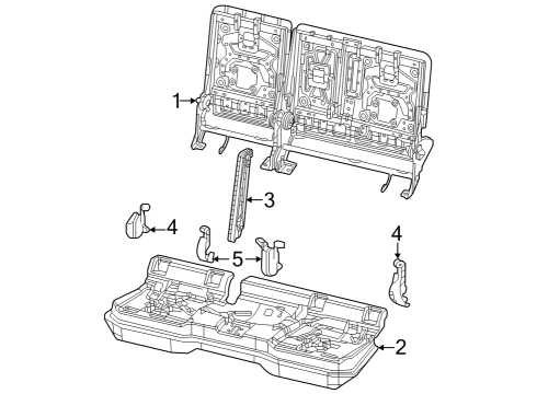 2024 Jeep Grand Cherokee Rear Seat Components Diagram 2