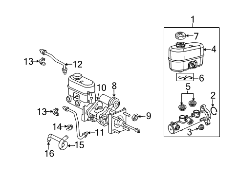 2010 Dodge Ram 2500 Reservoir-Brake Master Cylinder Diagram for 68054878AC