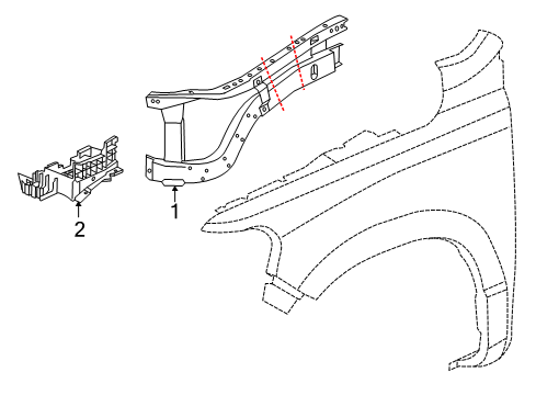 2022 Ram 1500 Inner Components - Fender Diagram