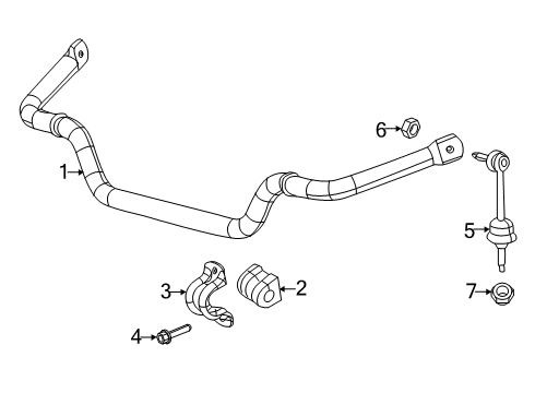 2022 Ram 1500 Stabilizer Bar & Components - Front Diagram 2