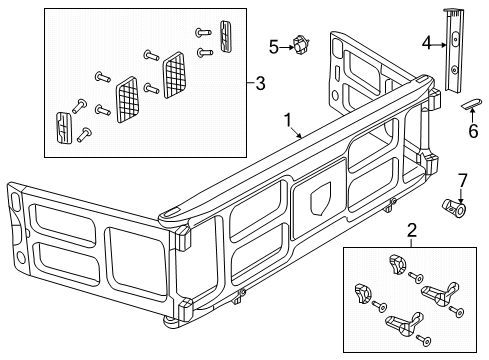 2023 Ram 2500 Exterior Trim - Pick Up Box Diagram 1