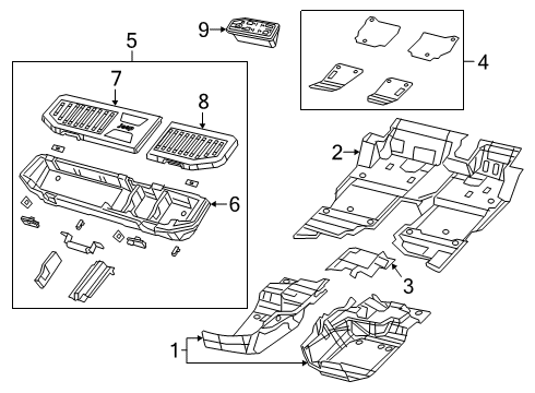 2022 Jeep Gladiator Interior Trim - Cab Diagram 1