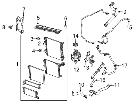 2023 Jeep Wrangler MODULE-COOLING Diagram for 68541835AA