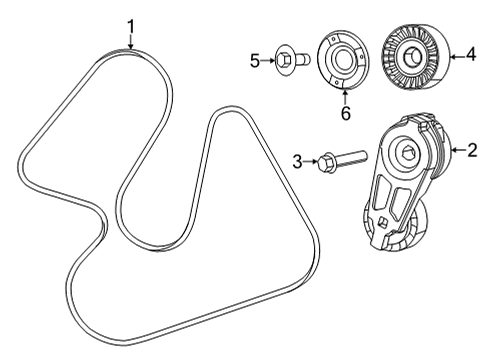 2022 Jeep Wrangler Belts & Pulleys Diagram 3