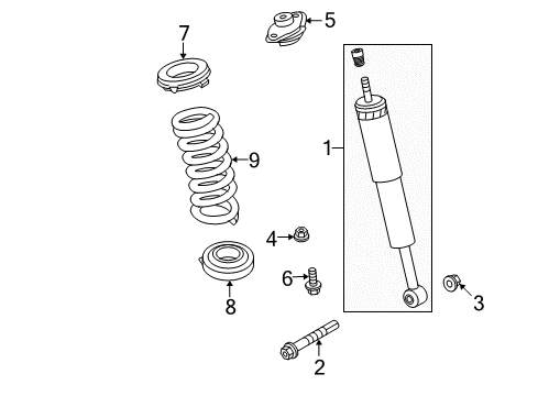 2023 Dodge Challenger Shocks & Components - Rear Diagram