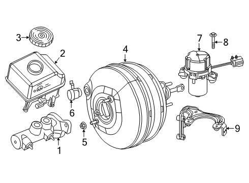 2021 Ram 2500 Vacuum Booster Diagram 1