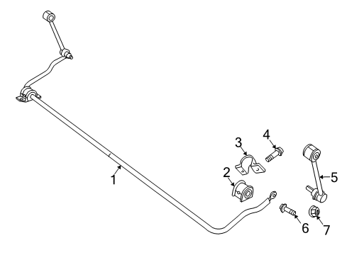 2024 Jeep Wrangler Link-STABILIZER Bar Diagram for 68480859AB