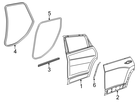 2016 Jeep Cherokee WEATHERST-DOOR BELT INNER Diagram for 68620435AA