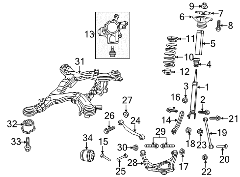 2018 Dodge Durango Cradle-Rear Suspension Diagram for 4877623AE