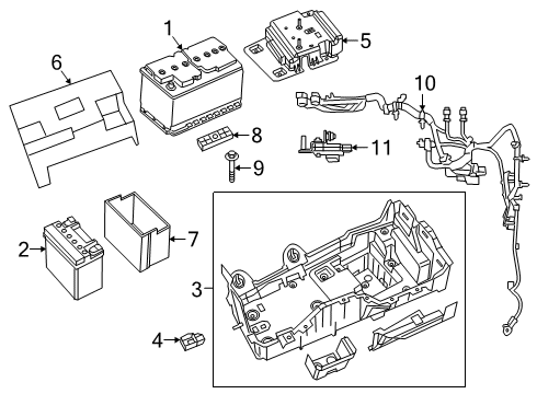 2021 Jeep Gladiator CABLE-BATTERY Diagram for 68525148AC