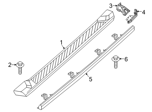 2023 Jeep Gladiator Exterior Trim - Cab Diagram