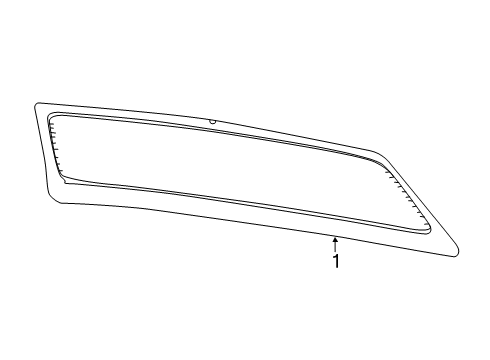 2022 Ram 3500 Glass & Hardware - Back Glass Diagram 1