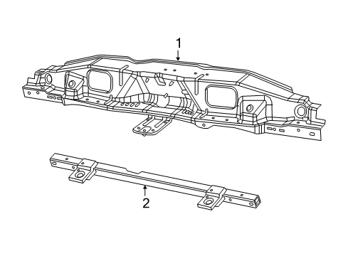 2021 Ram ProMaster City Beam-Front Bumper Diagram for 68542320AA