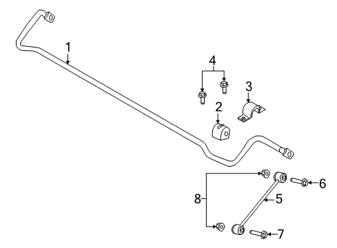 2023 Chrysler 300 Stabilizer Bar & Components - Rear Diagram