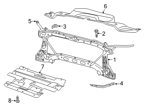 2021 Ram 2500 Radiator Support Diagram