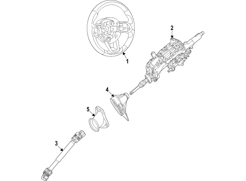 2021 Jeep Grand Cherokee L SHROUD-Steering Column Diagram for 6PL96TX7AA