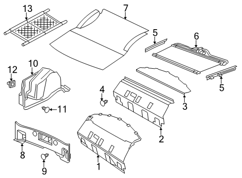 2023 Chrysler 300 Interior Trim - Rear Body Diagram