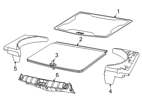 2023 Jeep Compass Interior Trim - Rear Body Diagram