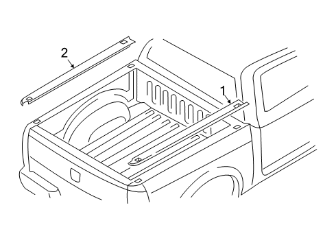 2023 Ram 3500 Box Rails Diagram 1