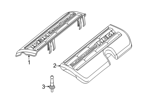 2023 Dodge Challenger Engine Parts, Engine Appearance Cover Diagram 2