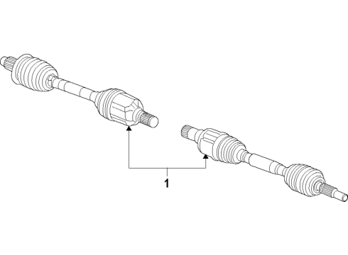 2023 Jeep Compass SHAFT-AXLE HALF Diagram for 68547212AA