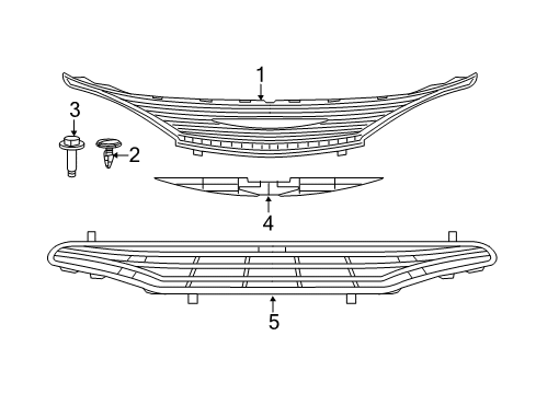 2023 Chrysler Pacifica Grille-Lower Diagram for 68445671AA