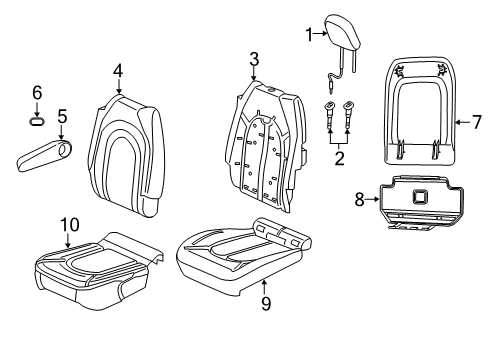 2021 Chrysler Voyager Second Row Seats Diagram 1