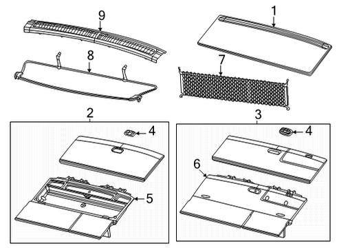 2024 Jeep Grand Wagoneer Interior Trim - Rear Body Diagram