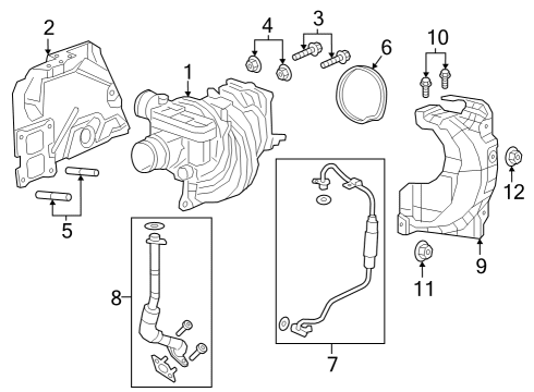 2023 Jeep Compass TURBOCHARGER TO CATALYTIC C Diagram for 68445194AA