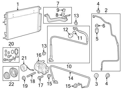 2023 Chrysler 300 Condenser, Compressor & Lines Diagram 1