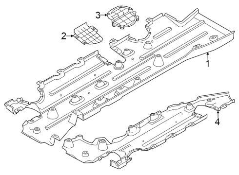 2023 Dodge Hornet Under Cover & Splash Shields Diagram