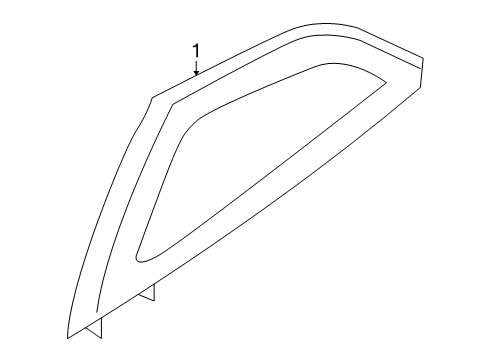 2023 Dodge Challenger Glass & Hardware - Quarter Panel Diagram