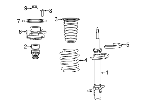 2022 Ram ProMaster City Struts & Components - Front Diagram