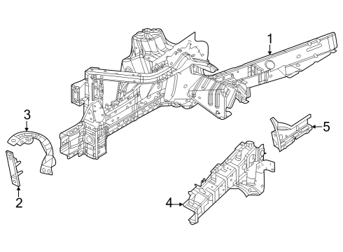 2022 Jeep Grand Cherokee Structural Components & Rails Diagram 1