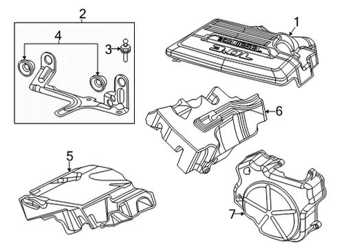 2022 Ram 1500 Engine Appearance Cover Diagram 1