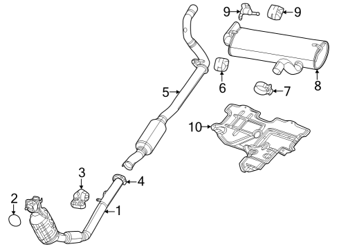 2023 Jeep Compass Exhaust Components Diagram