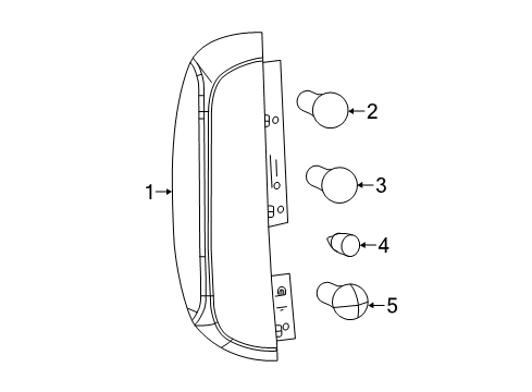 2021 Ram ProMaster City Tail Lamps Diagram