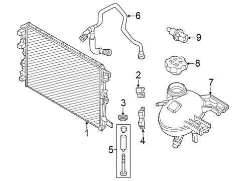 2023 Dodge Hornet Radiator & Components Diagram