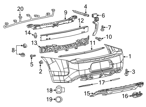 2022 Chrysler 300 Parking Aid Diagram 3